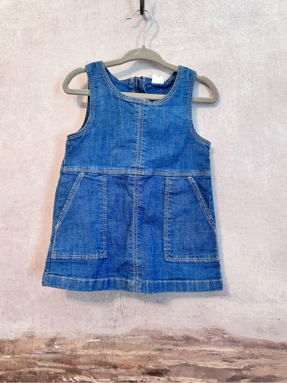 Baby Gap | denim jumper dress with two front pockets  Sz 12/18M
